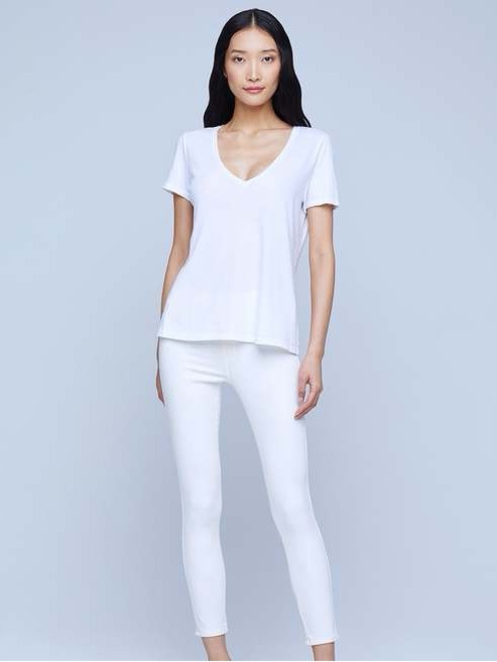 NWT!! L'AGENCE / XS / DAIJA TEE - WHITE